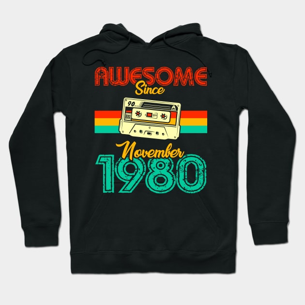 Awesome since November 1980 Hoodie by MarCreative